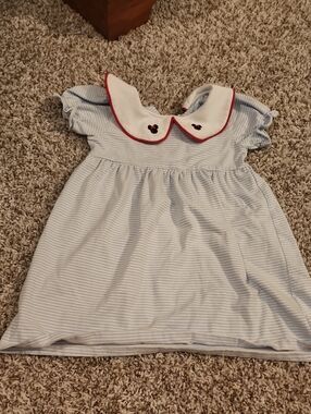 Itsy Bitsy Striped Dress With Minnie Mouse, Pre-owned But VGUC, Size 3T